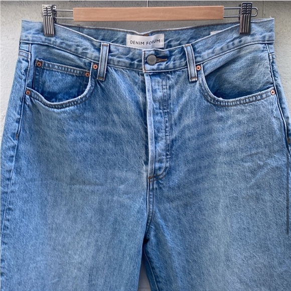 Denim Forum Farrah High Rise Wide Leg Size 28L Size 31- Euc Like New - Picture 4 of 12